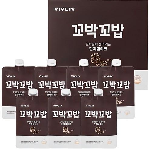 비브리브 꼬박꼬밥 체중조절용 한끼쉐이크 초코, 40g, 7개 - 쉐이크/영양/선식 | 쿠팡