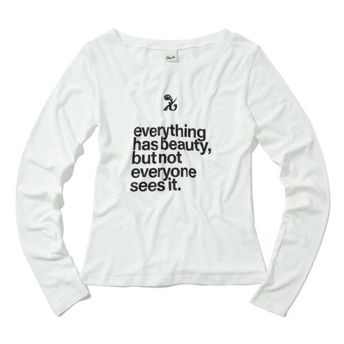 크루치(KRUCHI)  BEAUTY symbol long-sleeved T-Shirt (WHITE) WOMENS - 사이즈 & 후기 | 무신사
