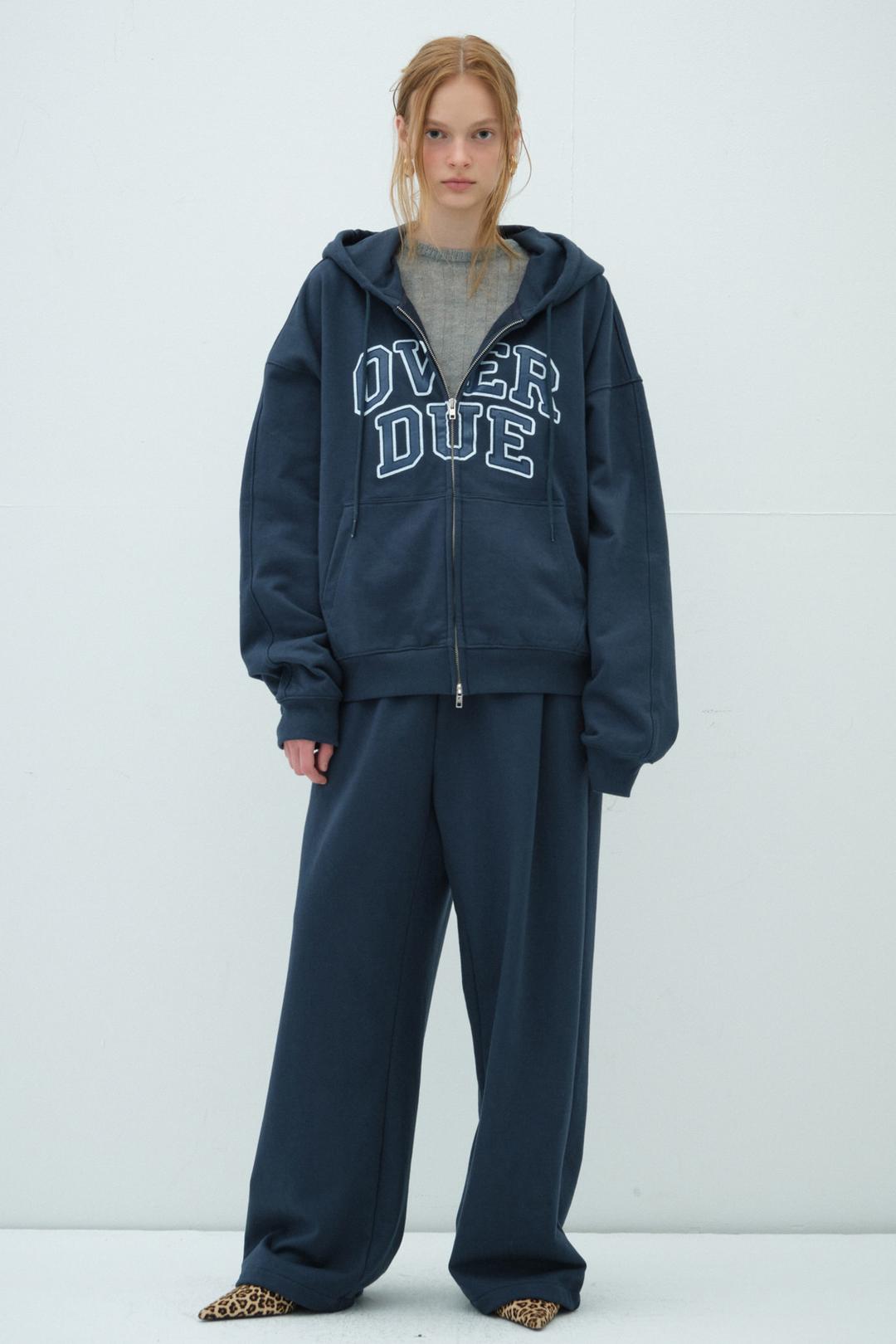 TWO-WAY WIDE SWEAT PANTS_NAVY