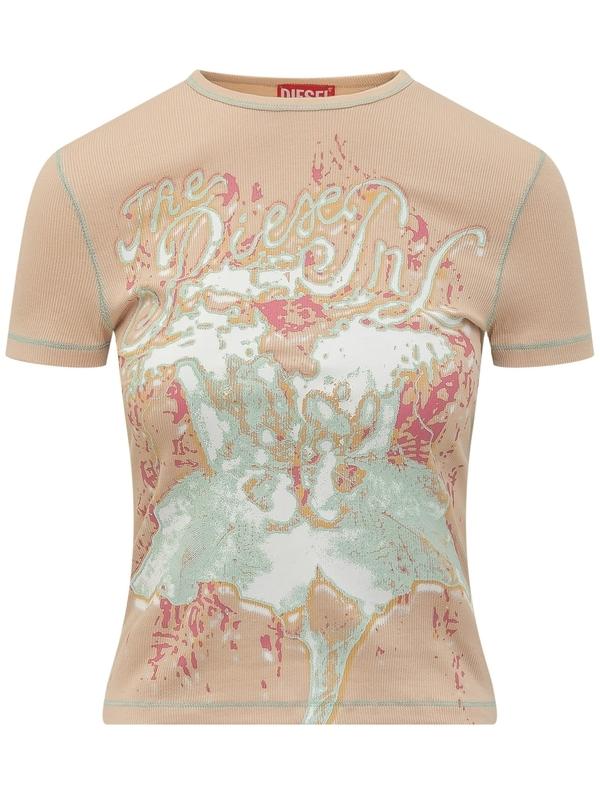 디젤 베이지 반팔 티셔츠