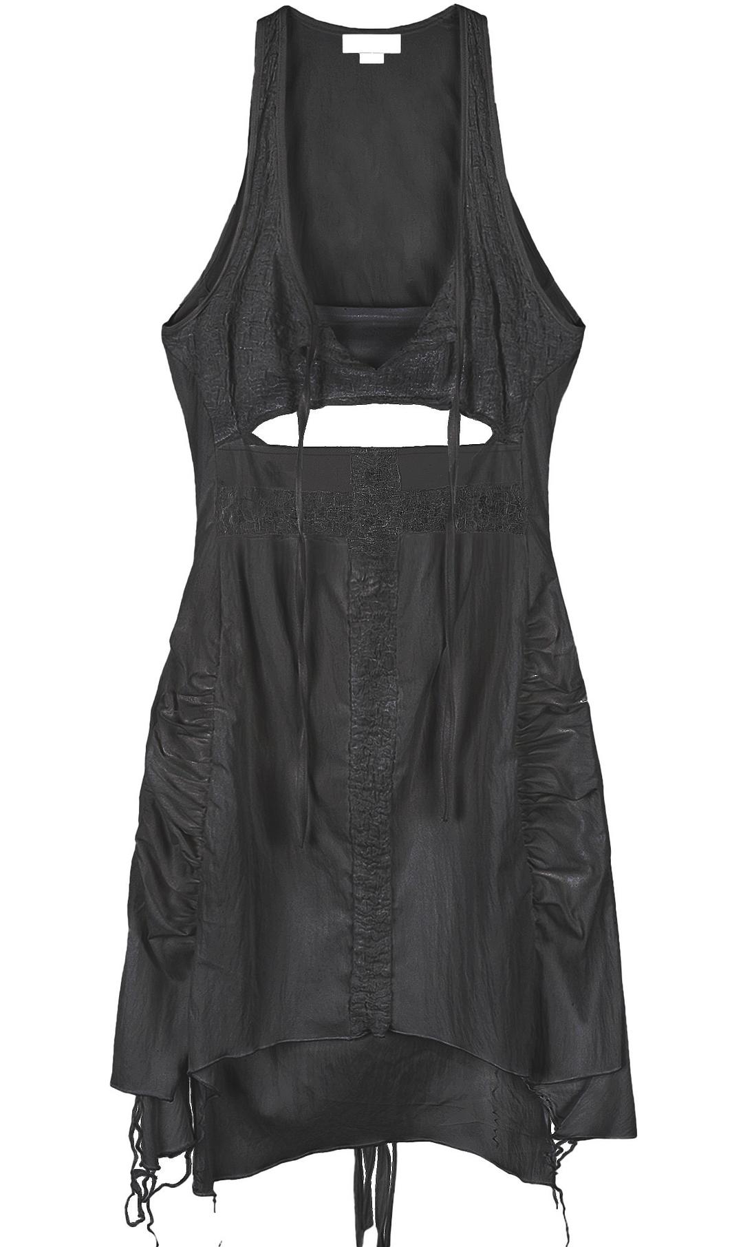 Cross cut out dress (Black)