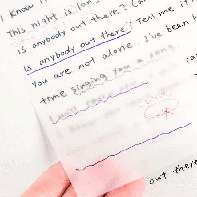 [3set+1개더/3size] 투명 컬러 포스트잇 필기용 점착 접착 메모지 스티키 노트 다꾸 포스트