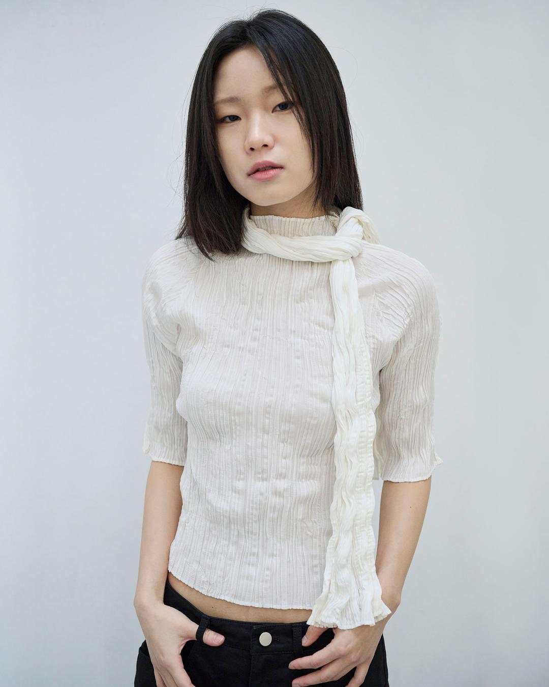 Double pleats scarf (ivory)