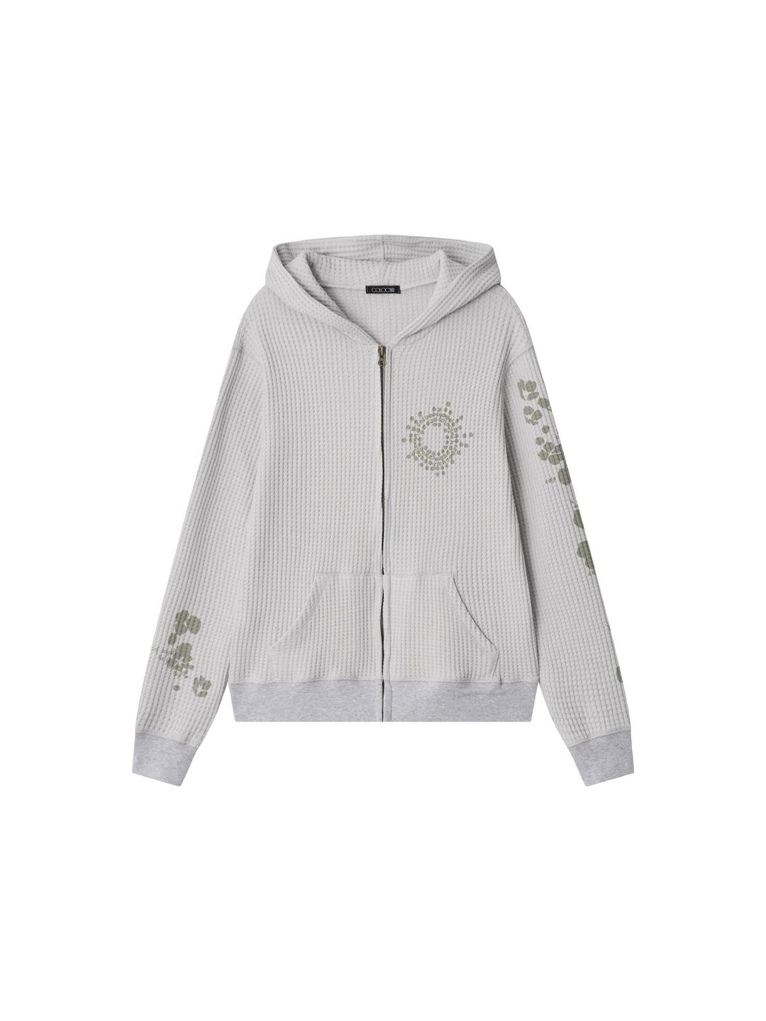 Pre-Release༺ ❀ ✲2ND HERBA HOOD ZIP-UP MELANGE GRAY *예약배송