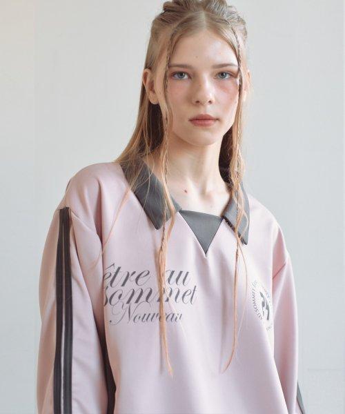 에슬릿 로고 롱 슬리브 (인디핑크)