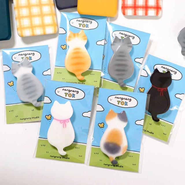 뒷태 낭낭 고양이 스마트톡 핑거 그립 귀여운 휴대폰 거치대