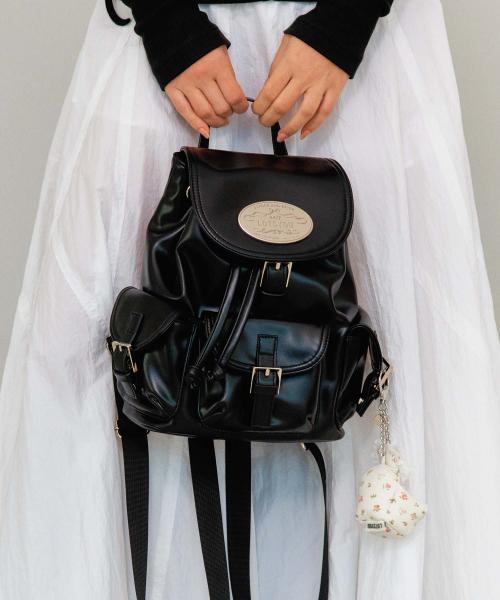 Nostalgia chubby Backpack Leather Black
