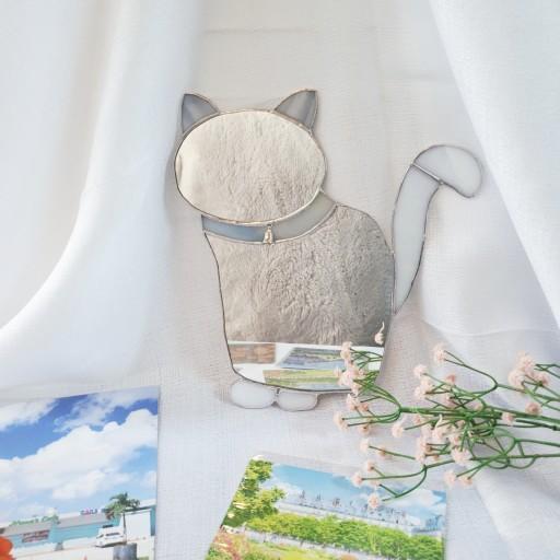 스테인드글라스 인테리어 집들이 선물 고양이 거울