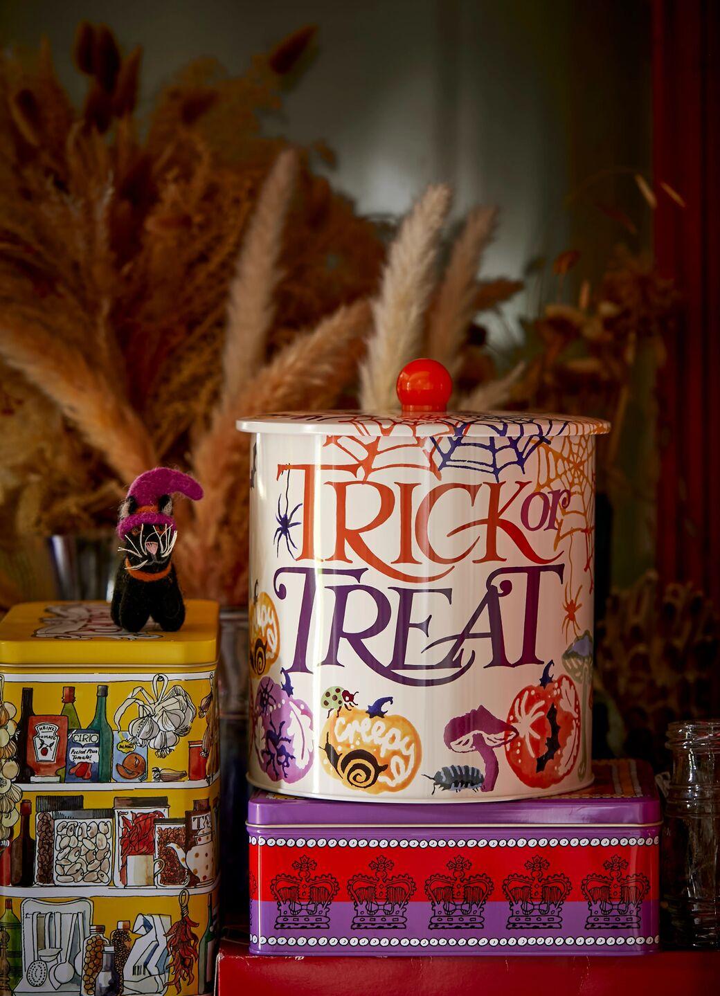 Halloween Tin Biscuit Barrel