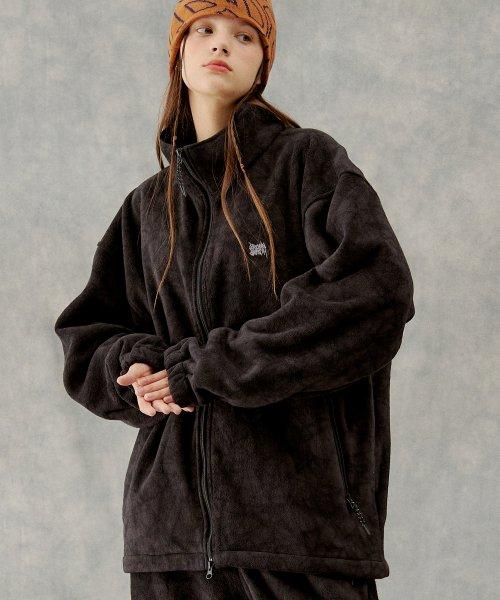 TAG FLEECE JACKET - BLACK