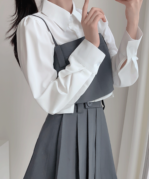 [set]앤나 크롭셔츠+뷔스티에+미니스커트 쓰리피스