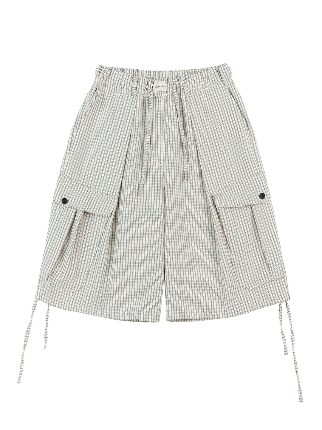 vintage check cargo pants(beige)