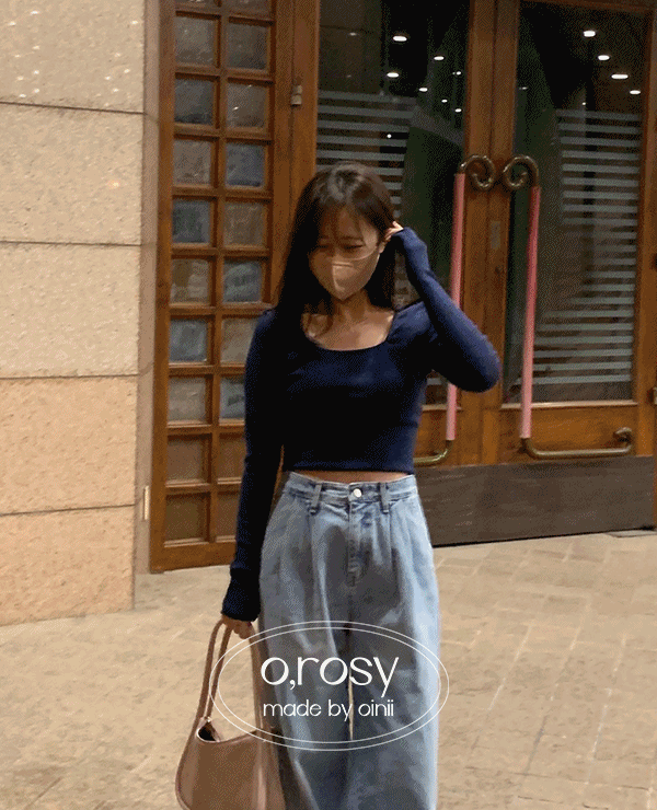 [빠른배송!] [o,rosy] Bella crop top