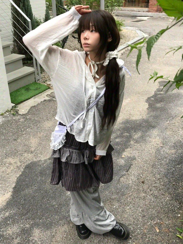 linen loose hooded shirt