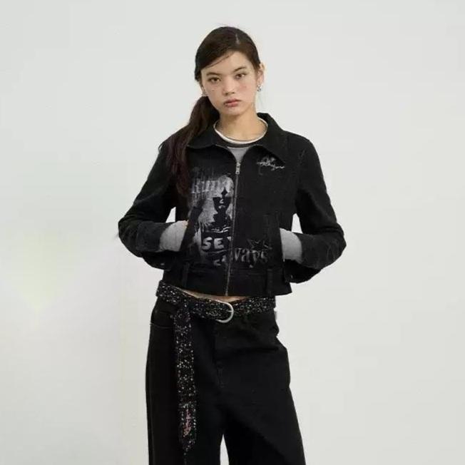 ACHIHARA 아치하라 그래피티 숏 자켓 (2color)