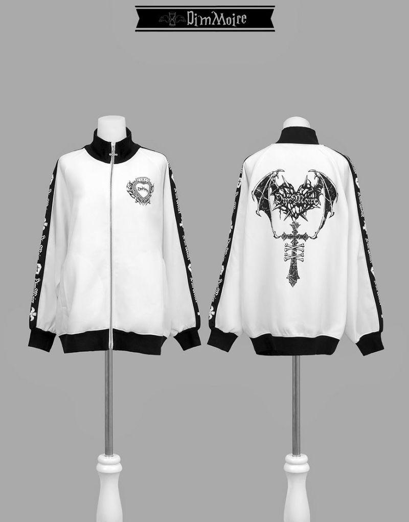 DimMoire【ディムモアール】ロゴプリントジャージトップス/White