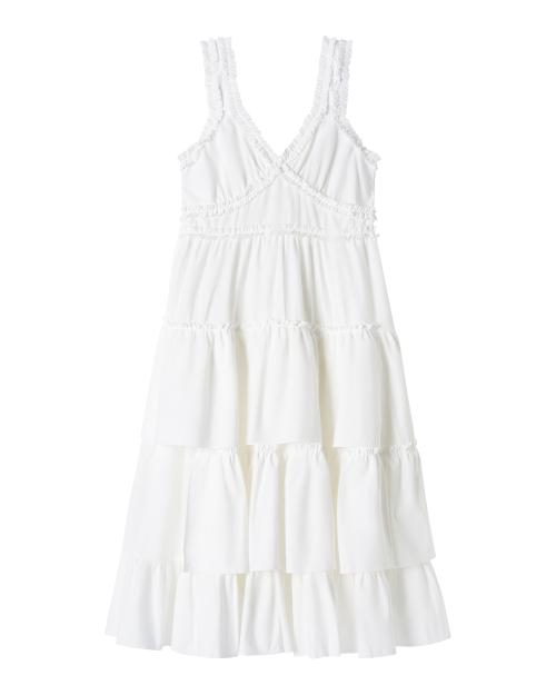 CHEST FRILL LONG DRESS_OFF WHITE