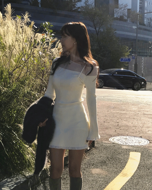 [ 솜다 PICK ] 피트넷 리본 시스루 슬림 OPS