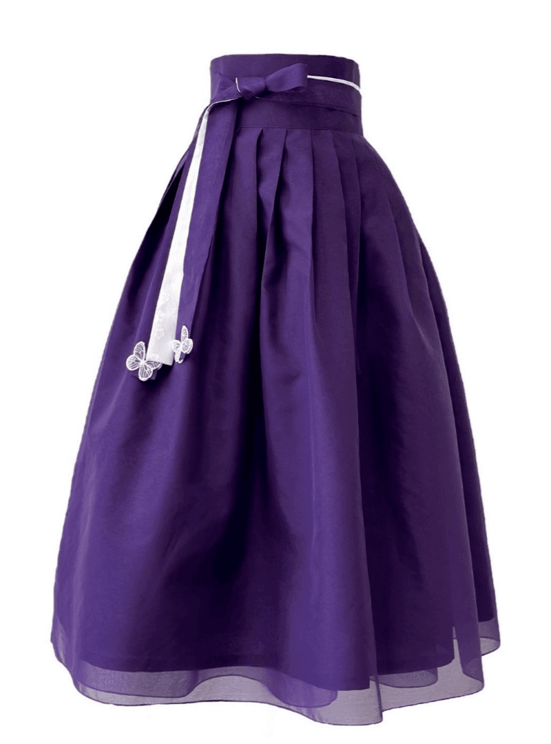 나비자수, 눈물고름 포인트 [보라] 안개노방 허리치마