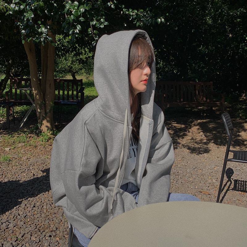 [로탠다드]탄탄쮸리 기모 후드집업 점퍼 - 2 color