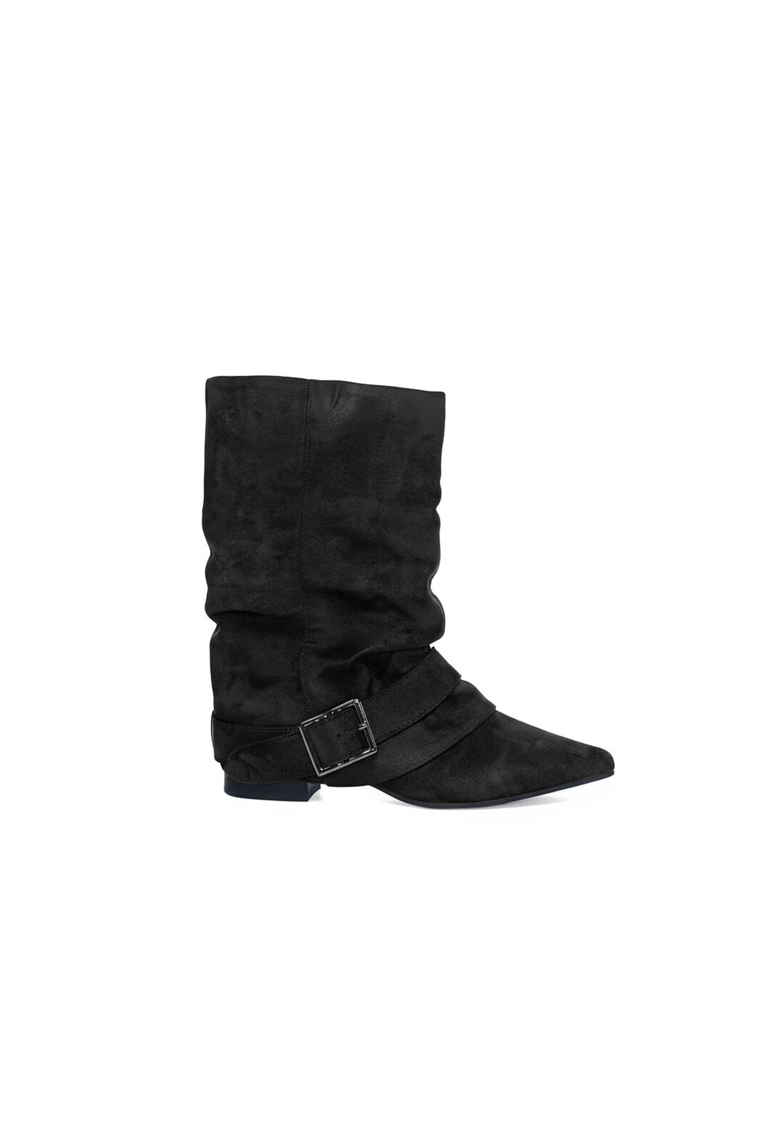 [PRE-ORDER] Hug Belt Suede Boots *Black