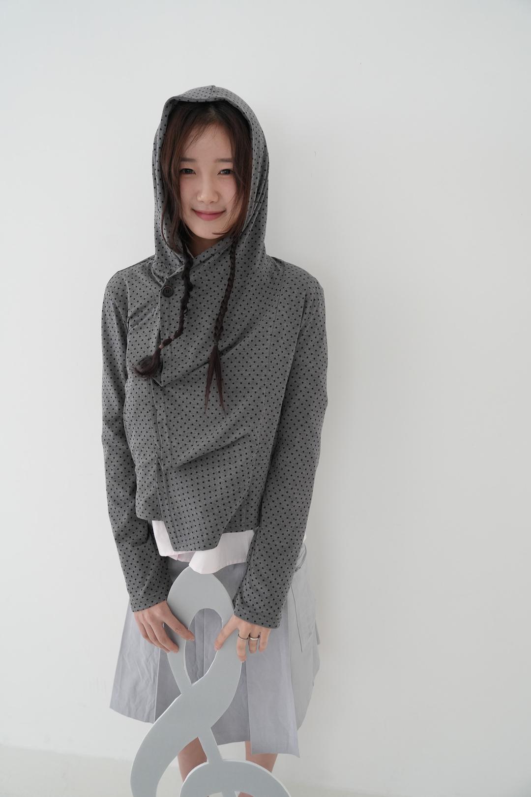 Hoodie cardigan, dot
