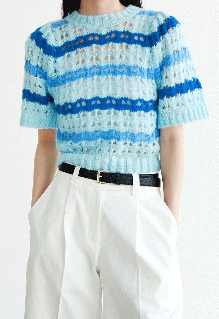 pastel see-through knit
