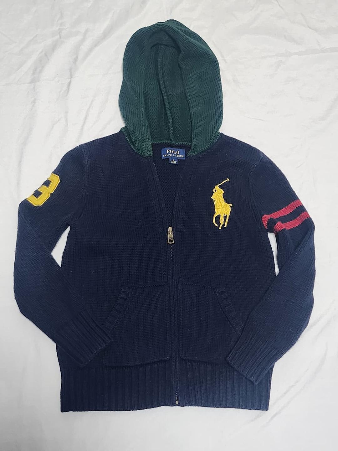 폴로 랄프 로렌 키즈 빅포니 니트 후드 집업 가디건 | 후루츠패밀리
