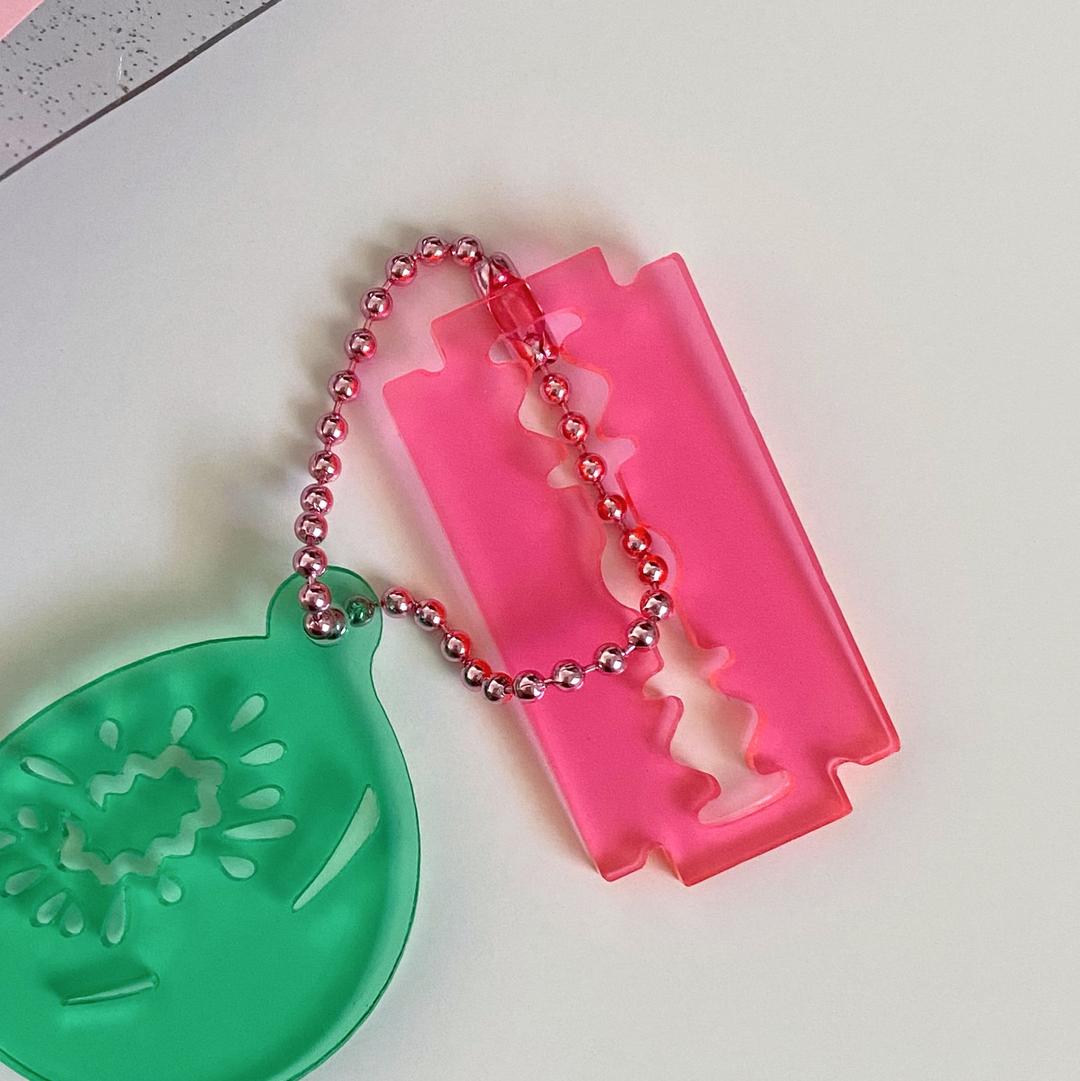 pink cutter keyring
