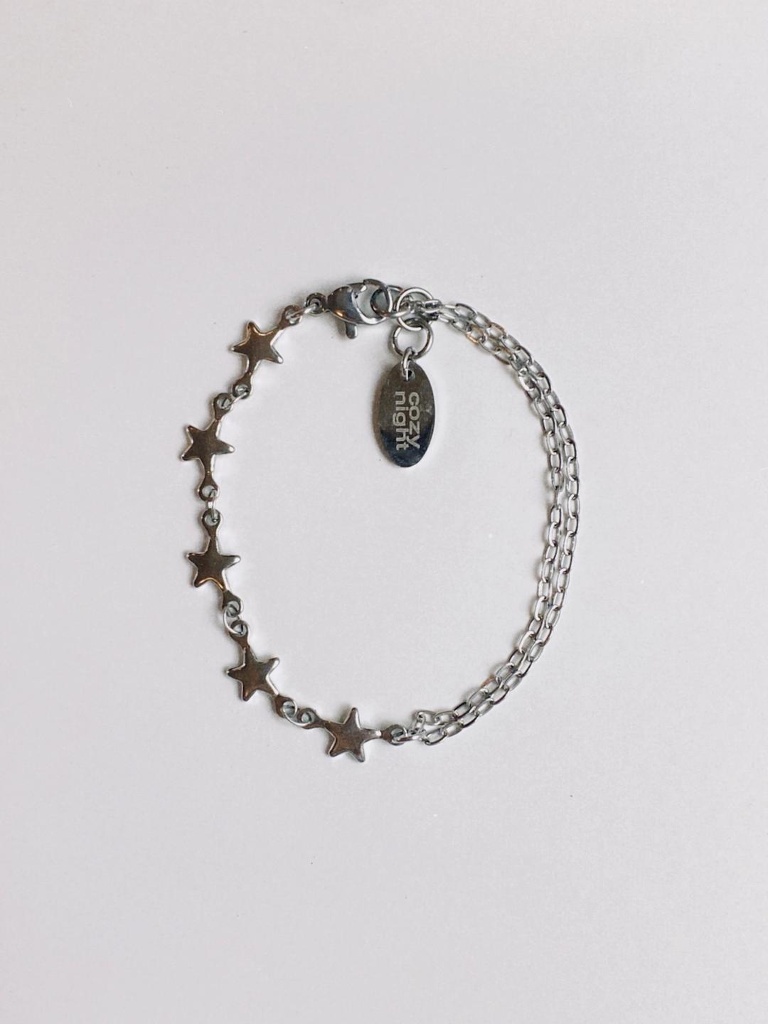 [C.Z.N.T] star half chain bracelet