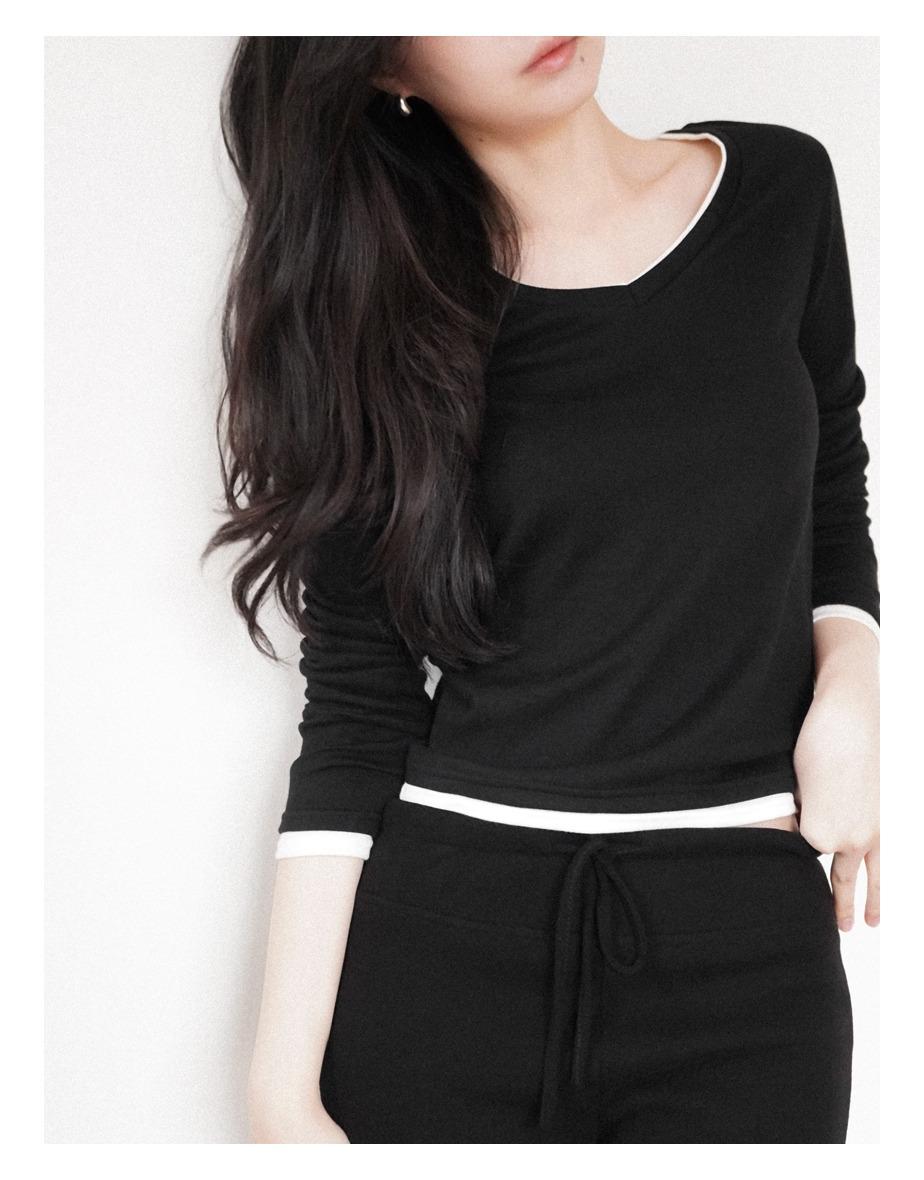 [5일소요] 푸어링 라인 롱 슬리브 [블랙]