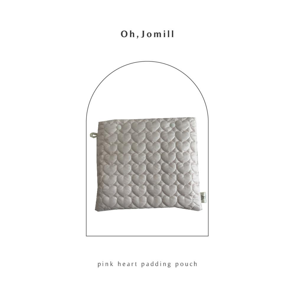 핑크 하트 패딩아이패드파우치 태블릿파우치 북파우치