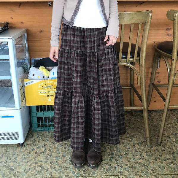 티코 체크 스커트 ( tico check skirt )