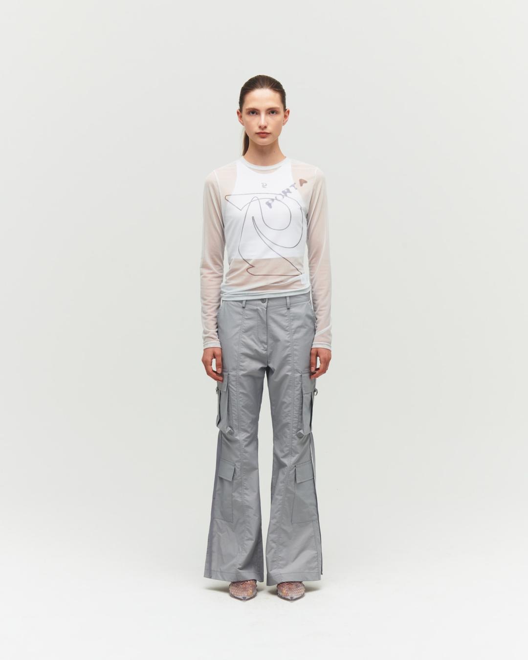 스트랩 카고 팬츠 그레이