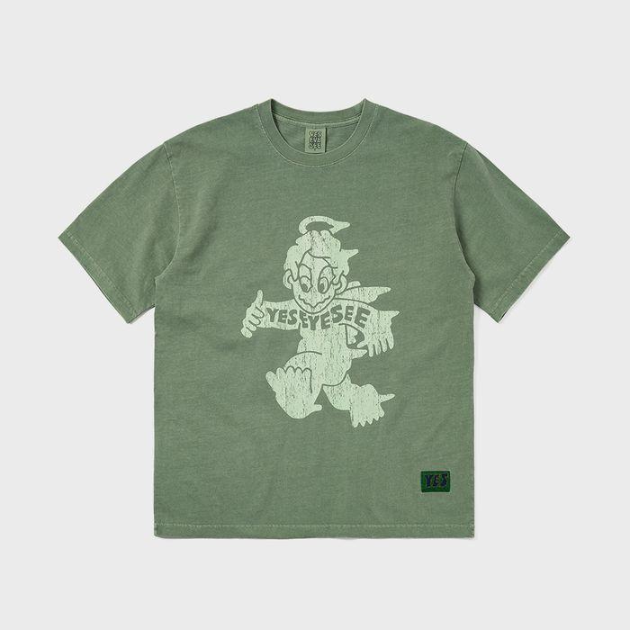 Y.E.S x Tappei Angel Pigment Tee Green