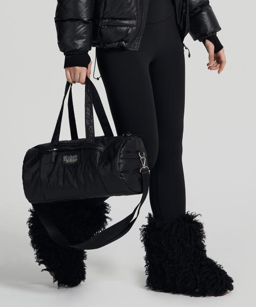 글로시 나일론 더플백 (Black)