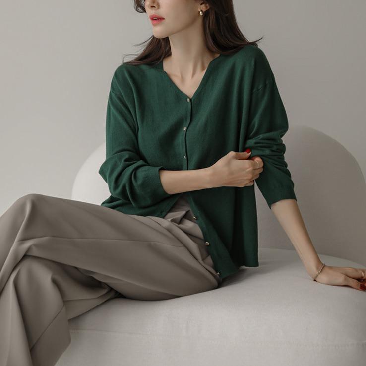 디너브이넥가디건