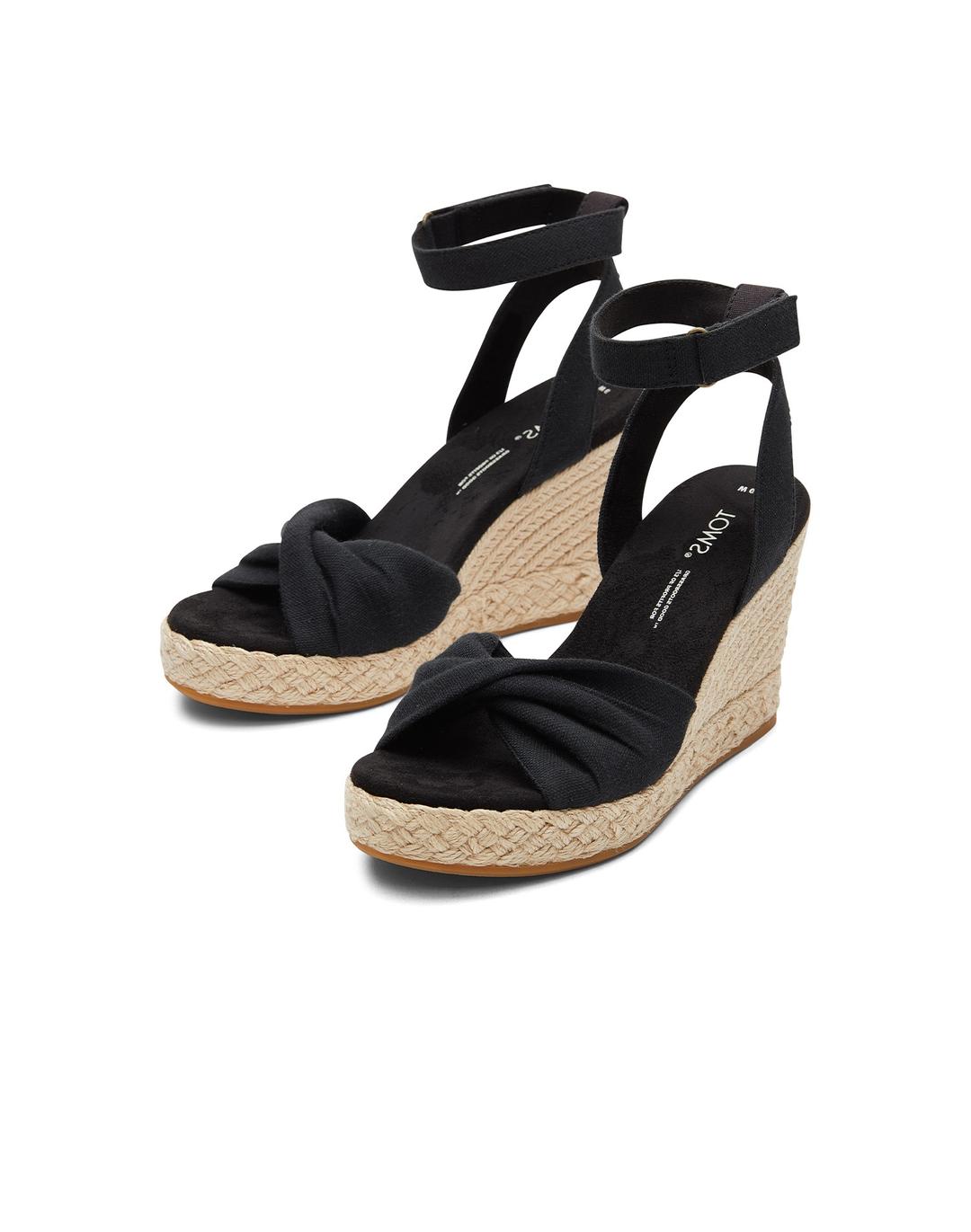 [24SS] [마리셀라] 블랙 여성 에스파드류 웨지 샌들