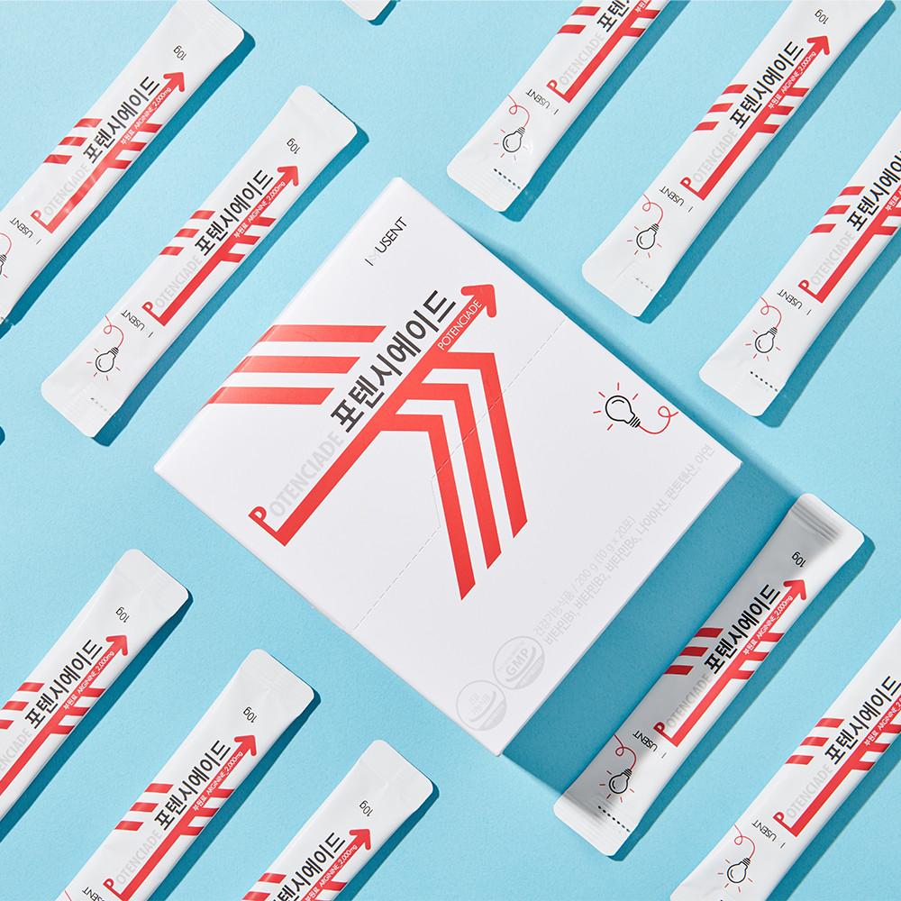 종합면역 비타민B 아연 이뮤젠트 포텐시에이드 20포 1박스 아르기닌2000mg