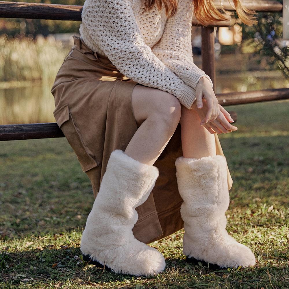 c233 hersh ecofur middleboots 허쉬 에코퍼 미들부츠 - IV