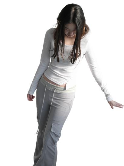 리브드 버튼 스쿱넥 티 (3c)