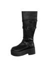 MAYA BUCKLE BOOTS  / BLACK