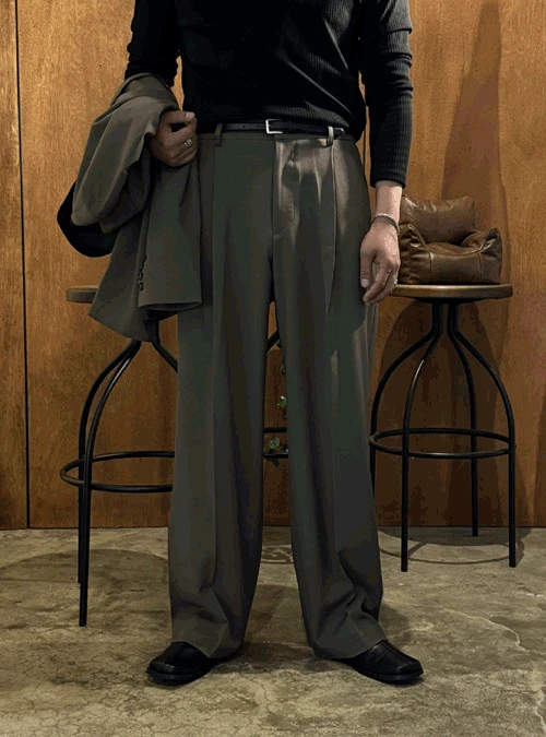 루미엘 원턱 반밴딩 슬랙스