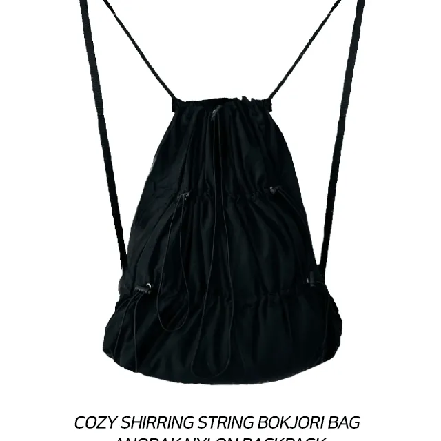 ❤당일배송❤ 코시 셔링 스트링 복조리백 아노락 나일론 백팩