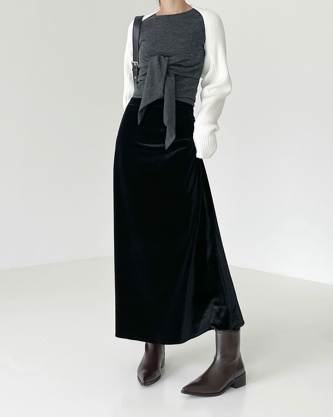 센트 윈터 벨벳 롱 스커트 [2co]