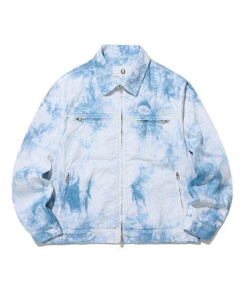 DYED ZIP UP JUMPER_WHITE(IK2DSMB931A)