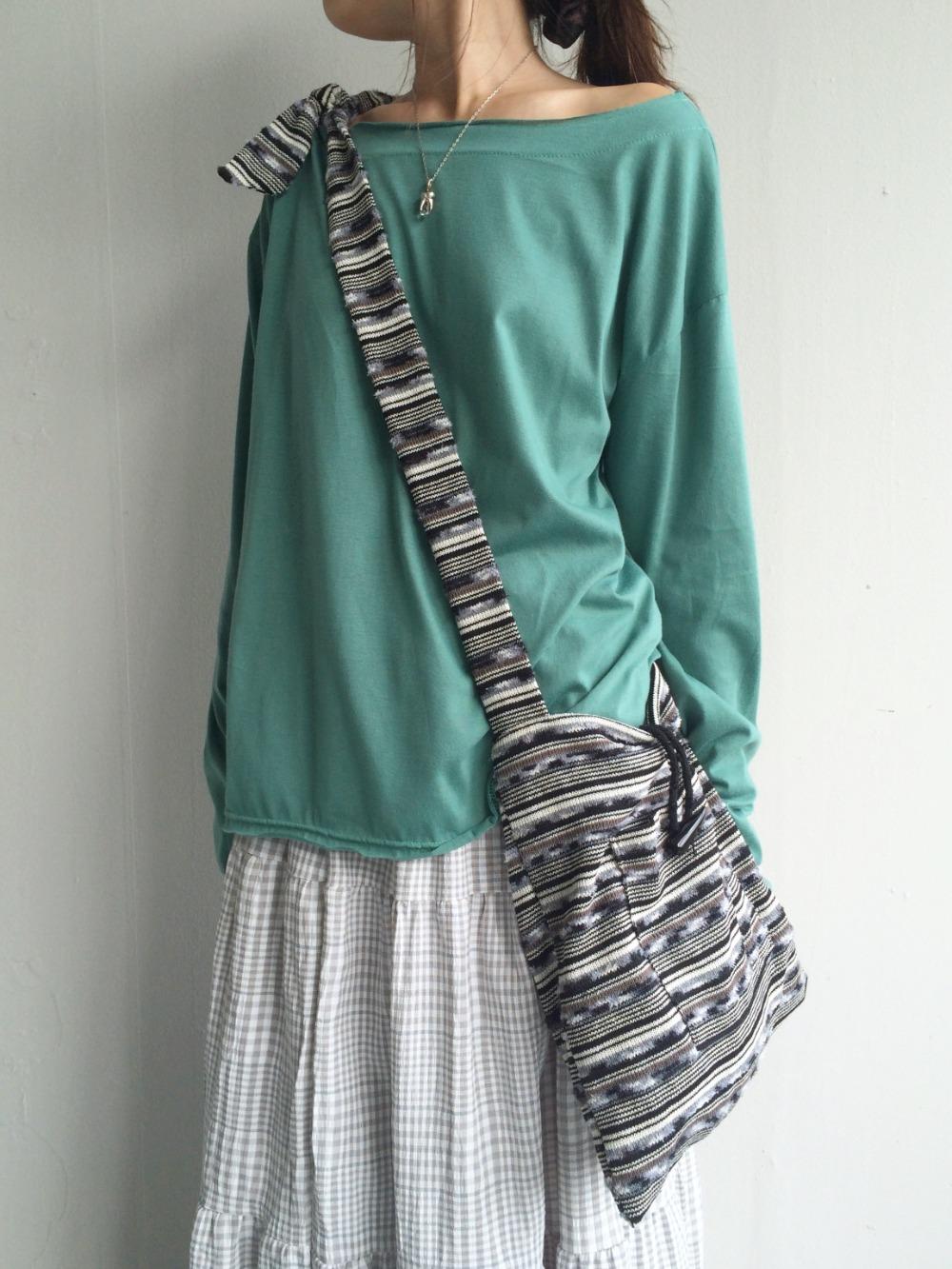 치리리 stripe toggle knit shoulder bag 스트라이프 토글 숄더백