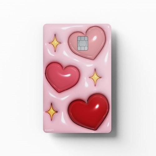 [고스티] 하트 둥둥 카드 커버 스티커