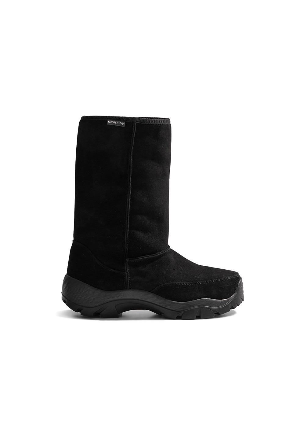 SUEDE MOUNTAIN BOOTS, BLACK