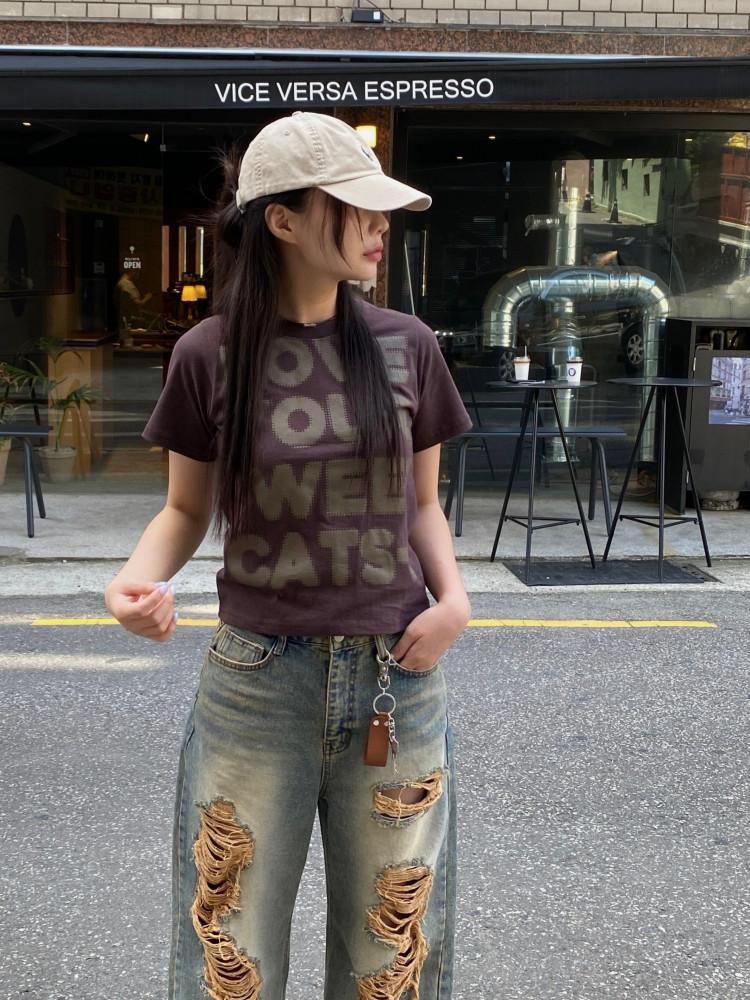 문즈 도트 러브캣 반팔 / 3 Color